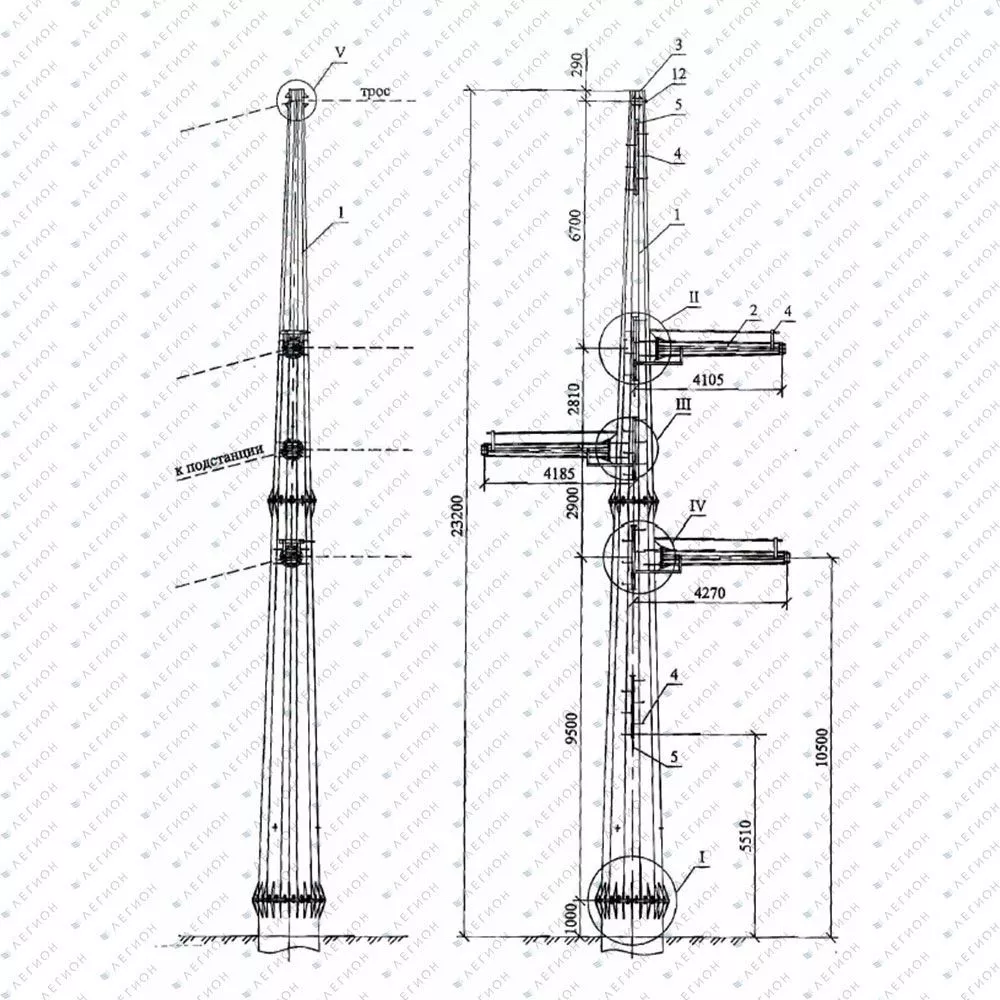 Многогранная опора КМ220-1