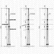 Многогранные одноцепные анкерно-угловые опоры ВЛ 220 кВ (проект 27.0003 ОАО "НТЦ Электроэнергетики" - РОСЭП)